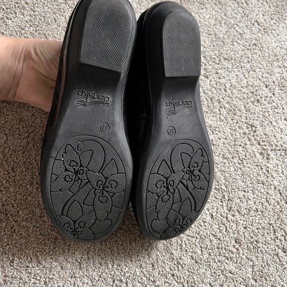 Dansko Women's Size 37 Olivia Leather Slip On Flats Snake Print Bronze/Black - Picture 3 of 5